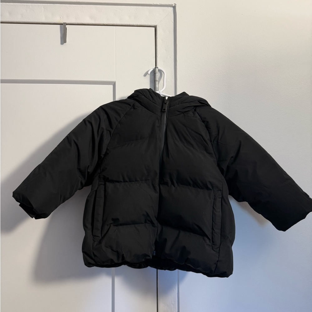 Zara Kids Water Repellent Black Puffer Coat